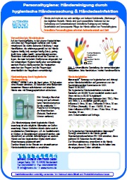 Händehygiene, Händedesinfektion, Personalhygiene, Händedekontamination